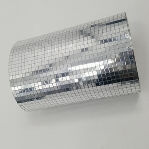 Oversized Disco Retro Cuff Bracelet Sparkling Disco‎ Ball Silver